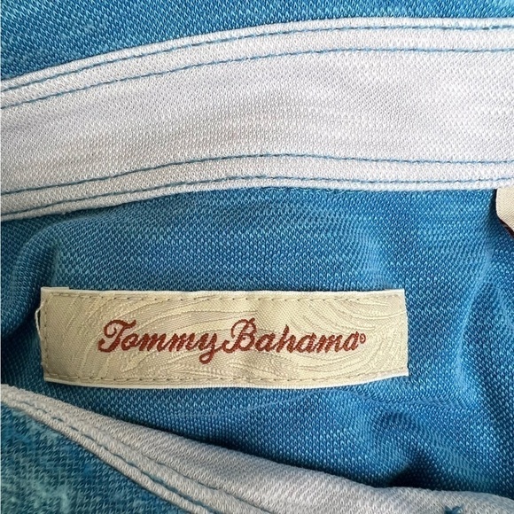 Tommy Bahama Mens Blue Modal Short Sleeve Polo Golf Shirt Large - Picture 5 of 6